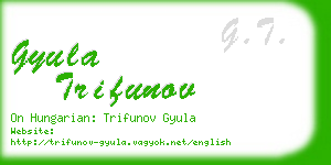 gyula trifunov business card